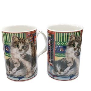 Set of 6 Doulton Everyday Kittens Mugs